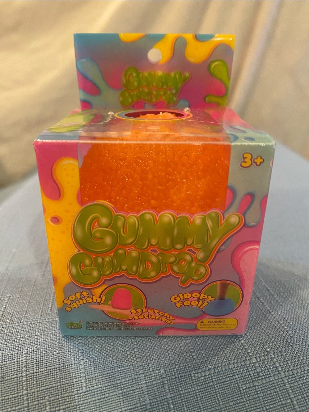 Orange gummy gumdrop mini squishy